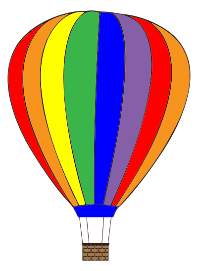Colorful Hot Air Balloon clipart