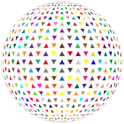 Colorful Interlocking Triangles Sphere clipart