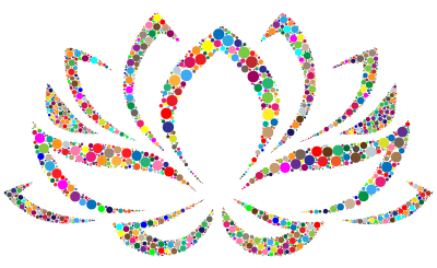 Colorful Lotus Flower Circles clipart