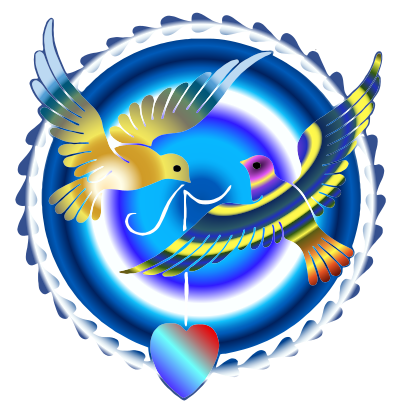 Colorful Love Doves clipart