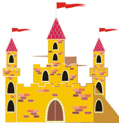 Colorful Medieval Castle clipart