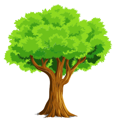 Colorful Natural Tree clipart