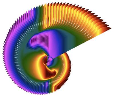 Colorful Nautilus Line Art clipart