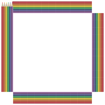 Colorful Pencils Frame 2 clipart