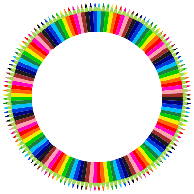 Colorful Pencils Frame clipart