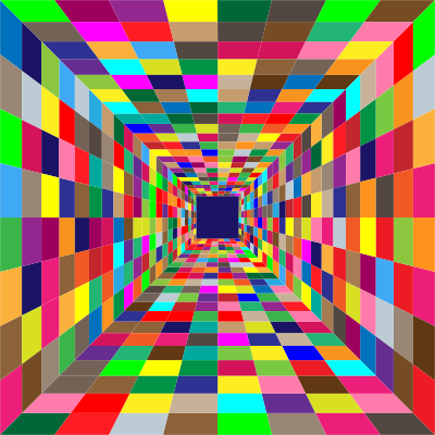 Colorful Perspective Grid 2 clipart