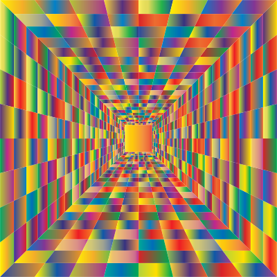 Colorful Perspective Grid 3 clipart