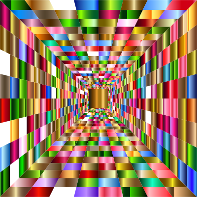 Colorful Perspective Grid 4 clipart