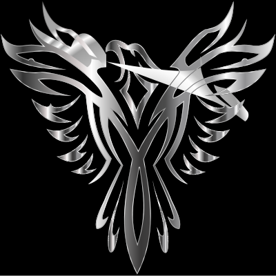 Colorful Phoenix Line Art 11 clipart
