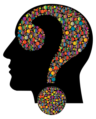 Colorful Question Head Circles 11 clipart