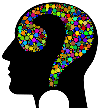 Colorful Question Head Circles 2 clipart