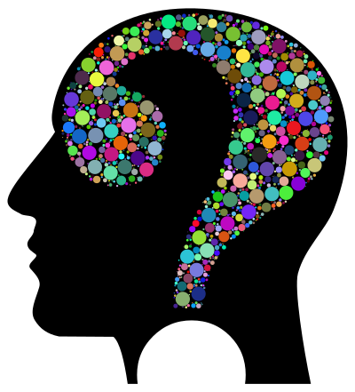 Colorful Question Head Circles clipart