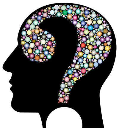 Colorful Question Head Circles 4 clipart
