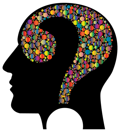 Colorful Question Head Circles 5 clipart