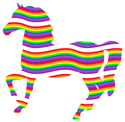 Colorful Rainbow Horse clipart