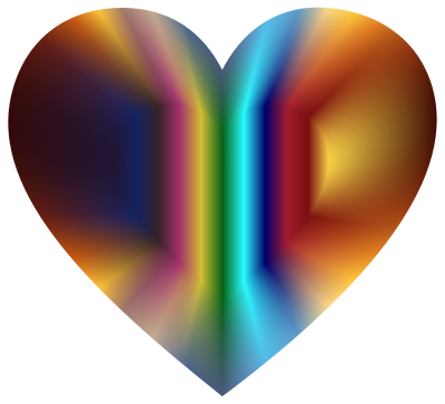 Colorful Refraction Heart 2 clipart