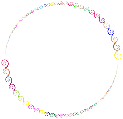 Colorful Spirals Circle clipart