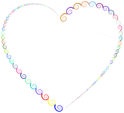 Colorful Spirals Heart 2 clipart