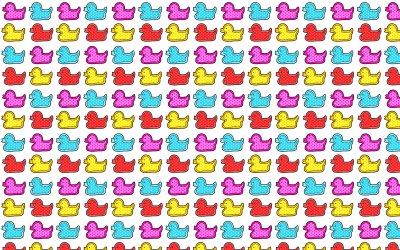 Colorful Stitched Ducks Seamless Pattern clipart