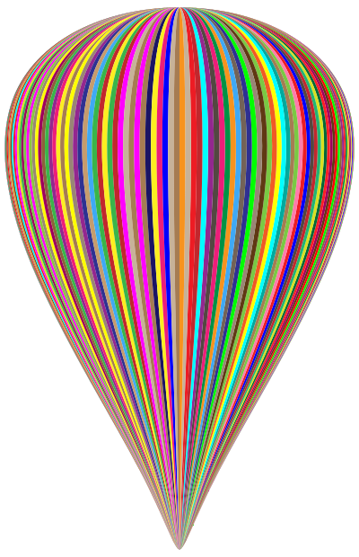 Colorful Striped Balloon clipart