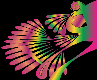 Colorful Stylized Peacock 11 clipart