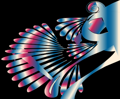 Colorful Stylized Peacock 12 clipart