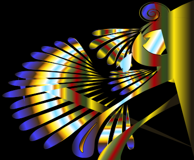 Colorful Stylized Peacock 17 clipart