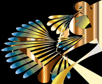 Colorful Stylized Peacock 18 clipart