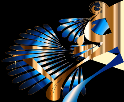 Colorful Stylized Peacock 19 clipart
