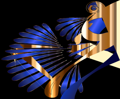Colorful Stylized Peacock 20 clipart