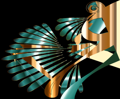 Colorful Stylized Peacock 22 clipart