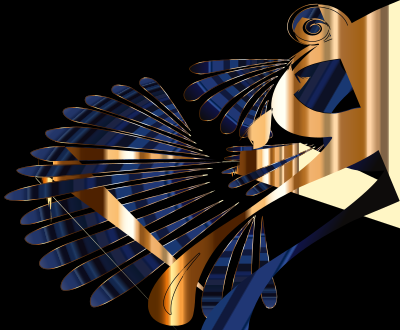 Colorful Stylized Peacock 23 clipart
