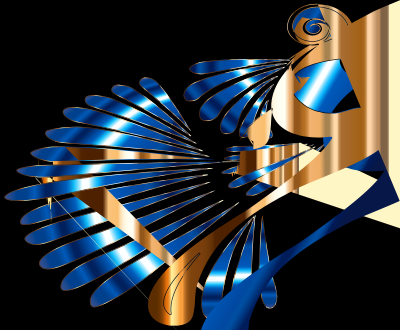 Colorful Stylized Peacock 24 clipart