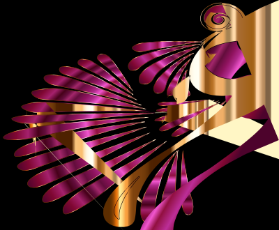 Colorful Stylized Peacock 25 clipart