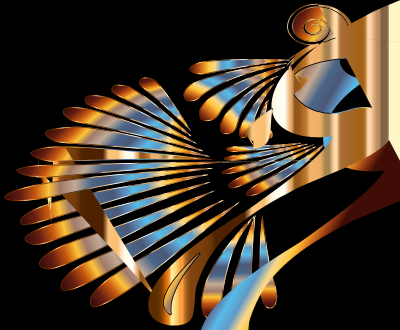 Colorful Stylized Peacock 4 clipart