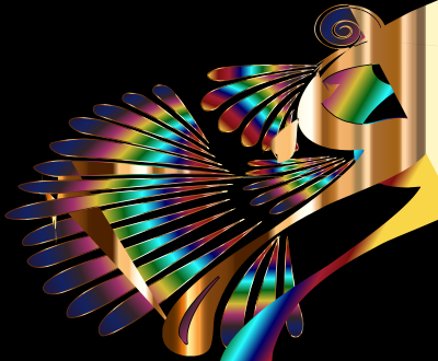 Colorful Stylized Peacock 7 clipart