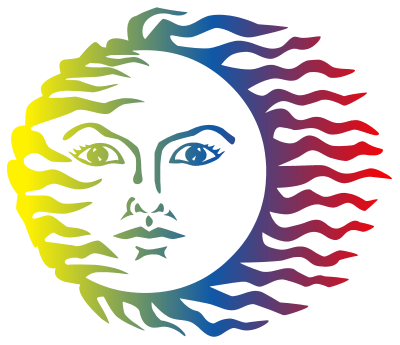 Colorful Sun Face clipart