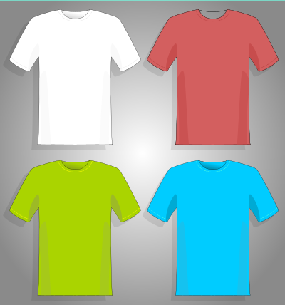 Colorful T-shirts clipart