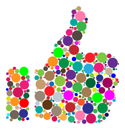Colorful Thumbs Up Circles 2 clipart