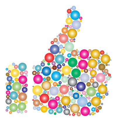 Colorful Thumbs Up Circles 3 clipart