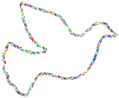 Colorful Trendy Peace Dove clipart