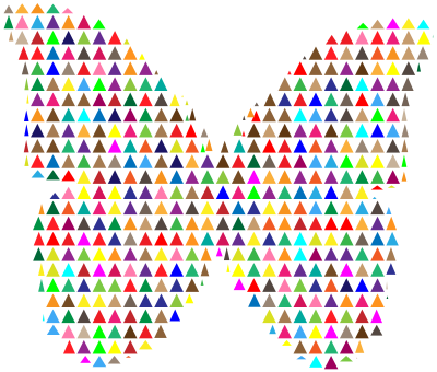 Colorful Triangles Butterfly clipart