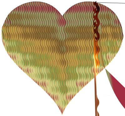 Colorful Wavy Heart 11 clipart