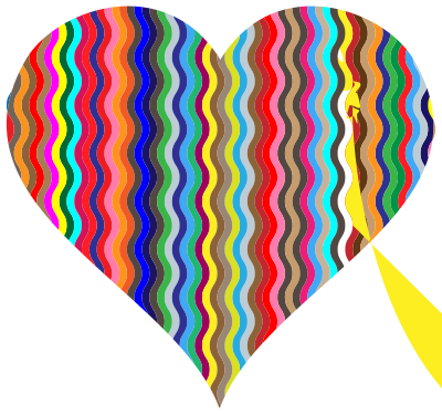 Colorful Wavy Heart 2 clipart