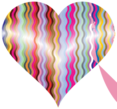 Colorful Wavy Heart clipart