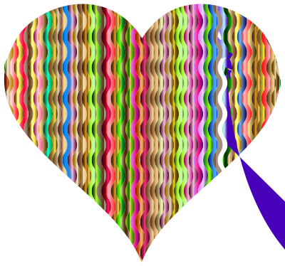 Colorful Wavy Heart 3 clipart