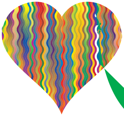 Colorful Wavy Heart 4 clipart
