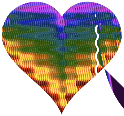 Colorful Wavy Heart 5 clipart