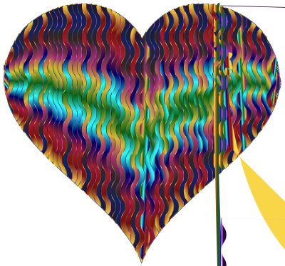 Colorful Wavy Heart 6 clipart