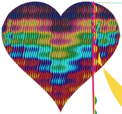 Colorful Wavy Heart 7 clipart
